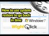 How to use system restore in Windows 7