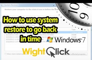 How to use system restore in Windows 7